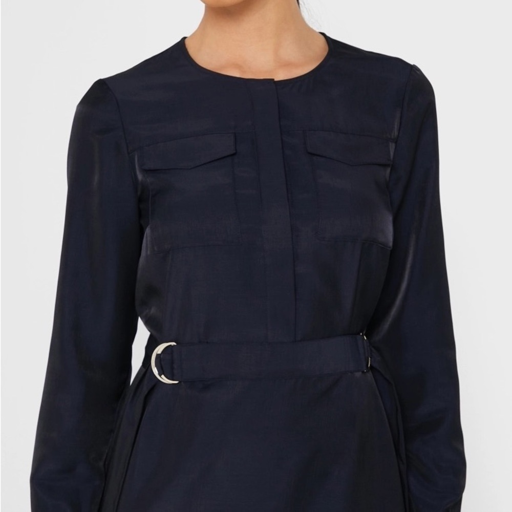 Ted Baker Aminna Belted Long Sleeve Dress in Navy Blue Sz. XXS Sz. 00 - BNWT - Picture 5 of 12